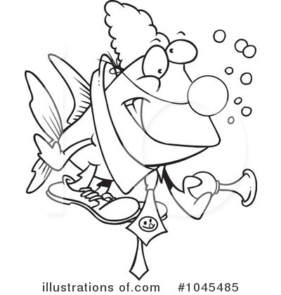Royalty-Free (RF) Clownfish Clipart Illustration by toonaday - Stock Sample #1045485
