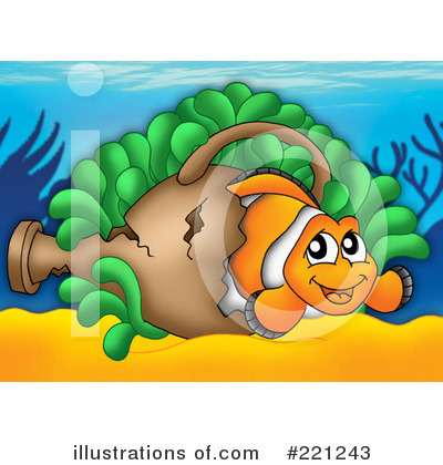 Royalty-Free (RF) Clownfish Clipart Illustration by visekart - Stock Sample #221243