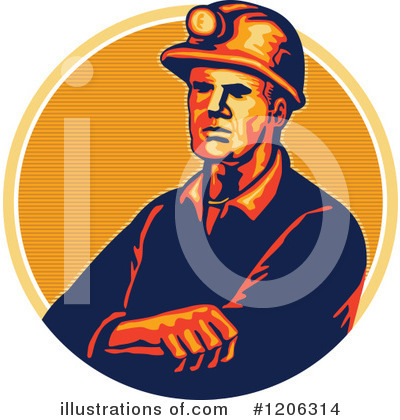 Coal Miner Clipart #1206314 by patrimonio