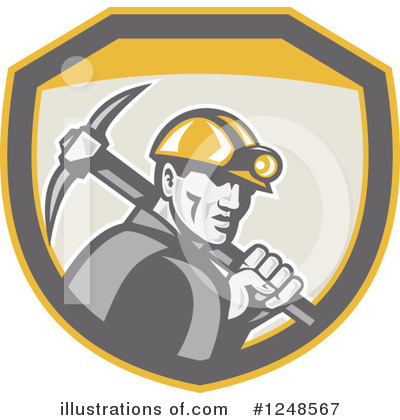 Royalty-Free (RF) Coal Miner Clipart Illustration by patrimonio - Stock Sample #1248567