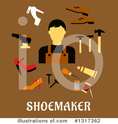 Shoemaker Clipart #1317362 by Vector Tradition SM