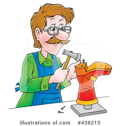 Royalty-Free (RF) Cobbler Clipart Illustration by Alex Bannykh - Stock Sample #436215