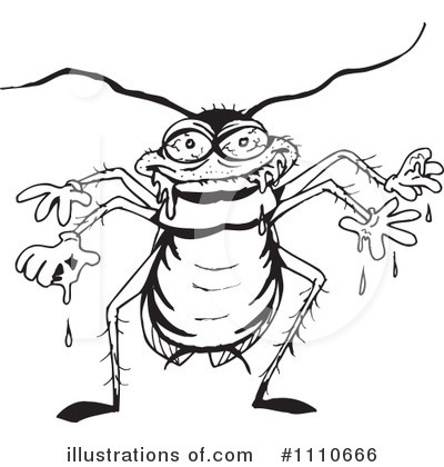 Royalty-Free (RF) Cockroach Clipart Illustration by Dennis Holmes Designs - Stock Sample #1110666