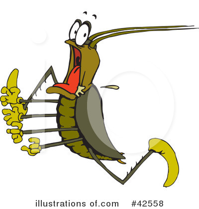 Royalty-Free (RF) Cockroach Clipart Illustration by Dennis Holmes Designs - Stock Sample #42558