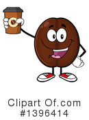 Coffee Bean Character Clipart #1396414 by Hit Toon