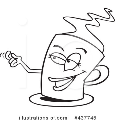Royalty-Free (RF) Coffee Clipart Illustration by toonaday - Stock Sample #437745