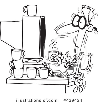 Royalty-Free (RF) Coffee Clipart Illustration by toonaday - Stock Sample #439424
