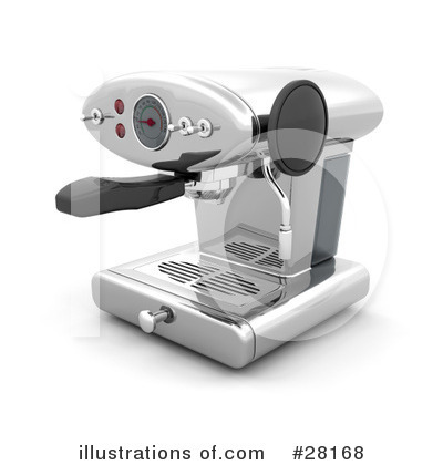 Royalty-Free (RF) Coffee Machine Clipart Illustration by KJ Pargeter - Stock Sample #28168