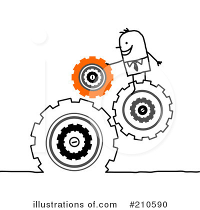 Royalty-Free (RF) Cogs Clipart Illustration by NL shop - Stock Sample #210590