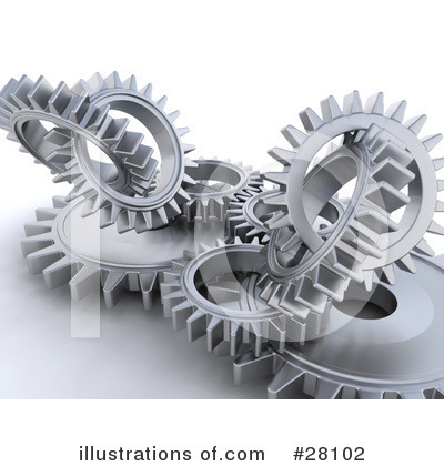 Royalty-Free (RF) Cogs Clipart Illustration by KJ Pargeter - Stock Sample #28102