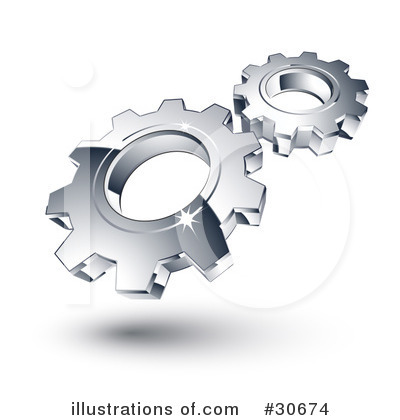 Royalty-Free (RF) Cogs Clipart Illustration by beboy - Stock Sample #30674