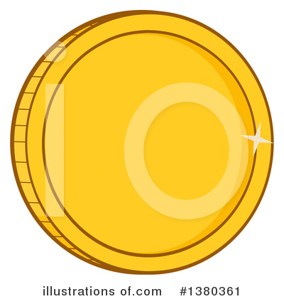 Royalty-Free (RF) Coin Clipart Illustration by Hit Toon - Stock Sample #1380361