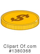 Coin Clipart #1380368 by Hit Toon