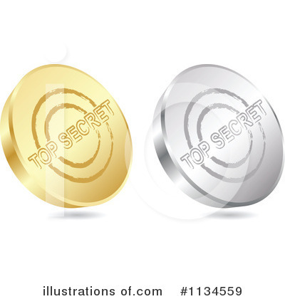 Royalty-Free (RF) Coin Icon Clipart Illustration by Andrei Marincas - Stock Sample #1134559