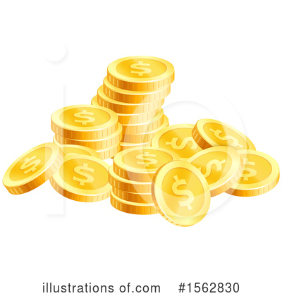 Gold Coins Clipart #1562830 by Vector Tradition SM