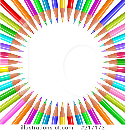 Royalty-Free (RF) Colored Pencils Clipart Illustration by Pushkin - Stock Sample #217173