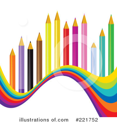 Royalty-Free (RF) Colored Pencils Clipart Illustration by MilsiArt - Stock Sample #221752