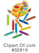 Colored Pencils Clipart #32819 by Alex Bannykh