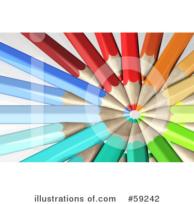 Royalty-Free (RF) Colored Pencils Clipart Illustration by Frog974 - Stock Sample #59242