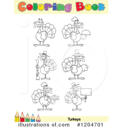 Royalty-Free (RF) Coloring Book Page Clipart Illustration by Hit Toon - Stock Sample #1204701