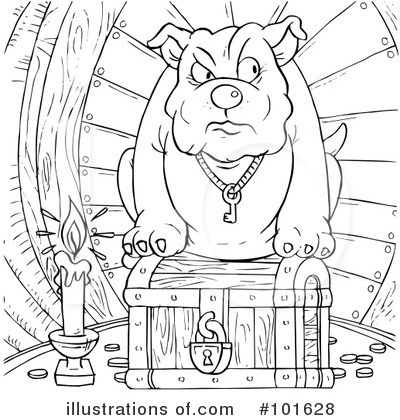 Royalty-Free (RF) Coloring Page Clipart Illustration by Alex Bannykh - Stock Sample #101628
