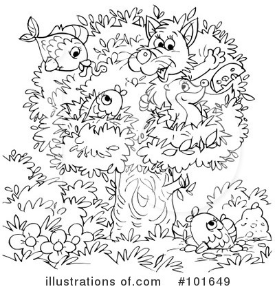 Royalty-Free (RF) Coloring Page Clipart Illustration by Alex Bannykh - Stock Sample #101649