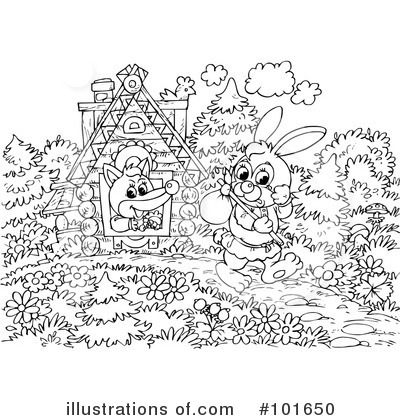 Royalty-Free (RF) Coloring Page Clipart Illustration by Alex Bannykh - Stock Sample #101650