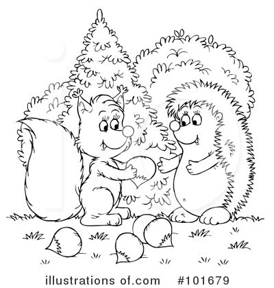 Royalty-Free (RF) Coloring Page Clipart Illustration by Alex Bannykh - Stock Sample #101679