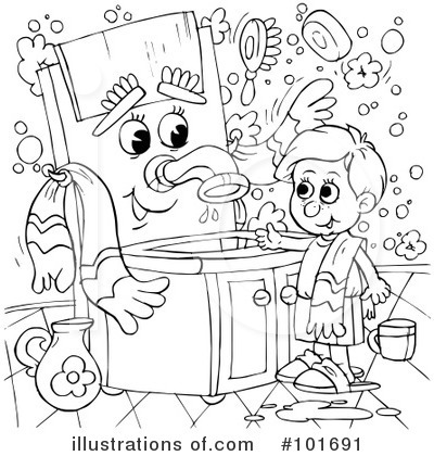Royalty-Free (RF) Coloring Page Clipart Illustration by Alex Bannykh - Stock Sample #101691