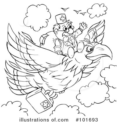 Royalty-Free (RF) Coloring Page Clipart Illustration by Alex Bannykh - Stock Sample #101693