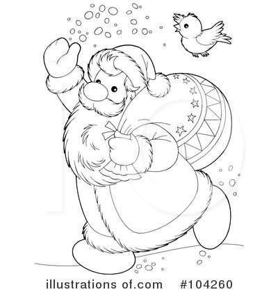 Royalty-Free (RF) Coloring Page Clipart Illustration by Alex Bannykh - Stock Sample #104260