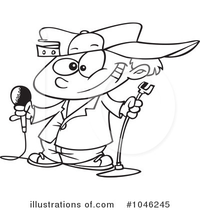 Royalty-Free (RF) Comedian Clipart Illustration by toonaday - Stock Sample #1046245