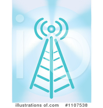 Royalty-Free (RF) Communications Tower Clipart Illustration by Amanda Kate - Stock Sample #1107538