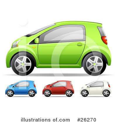 Royalty-Free (RF) Compact Car Clipart Illustration by beboy - Stock Sample #26270