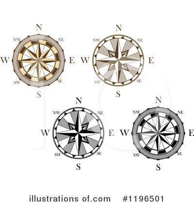 Royalty-Free (RF) Compass Clipart Illustration by Vector Tradition SM - Stock Sample #1196501