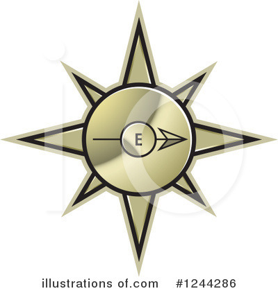Royalty-Free (RF) Compass Clipart Illustration by Lal Perera - Stock Sample #1244286
