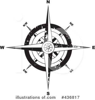 Royalty-Free (RF) Compass Clipart Illustration by michaeltravers - Stock Sample #436817