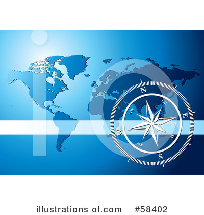 Royalty-Free (RF) Compass Clipart Illustration by MilsiArt - Stock Sample #58402