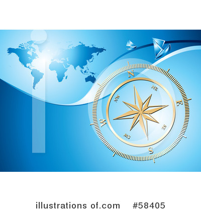 Compass Clipart #58405 by MilsiArt