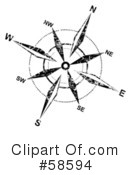 Compass Clipart #58594 by MilsiArt
