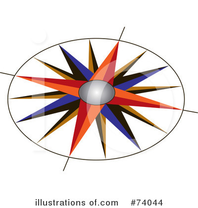 Royalty-Free (RF) Compass Clipart Illustration by pauloribau - Stock Sample #74044