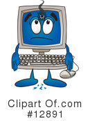 Computer Character Clipart #12891 by Mascot Junction