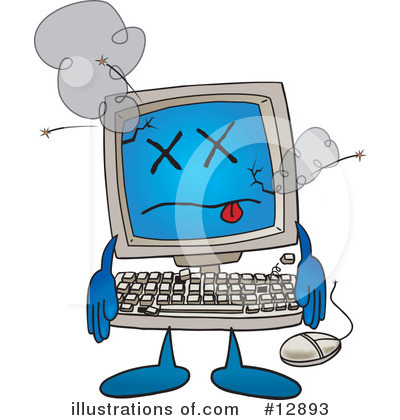 Royalty-Free (RF) Computer Character Clipart Illustration by Mascot Junction - Stock Sample #12893