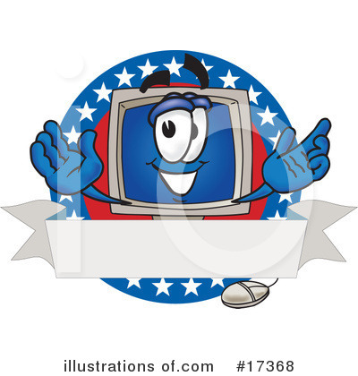 Computer Character Clipart #17368 by Mascot Junction