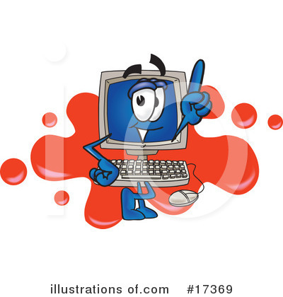 Royalty-Free (RF) Computer Character Clipart Illustration by Mascot Junction - Stock Sample #17369