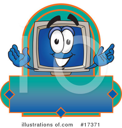 Computer Character Clipart #17371 by Mascot Junction