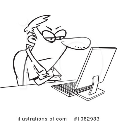 Royalty-Free (RF) Computer Clipart Illustration by toonaday - Stock Sample #1082933