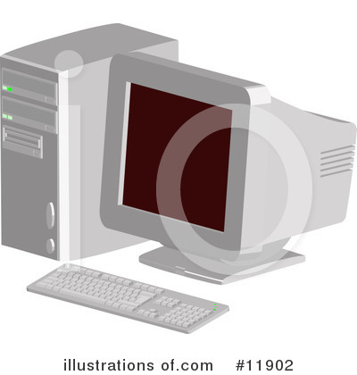 Desktop Computer Clipart #11902 by AtStockIllustration