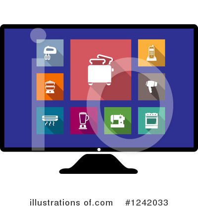 Royalty-Free (RF) Computer Clipart Illustration by Vector Tradition SM - Stock Sample #1242033