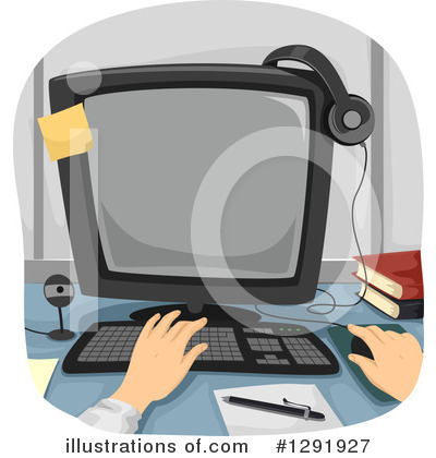 Typing Clipart #1291927 by BNP Design Studio